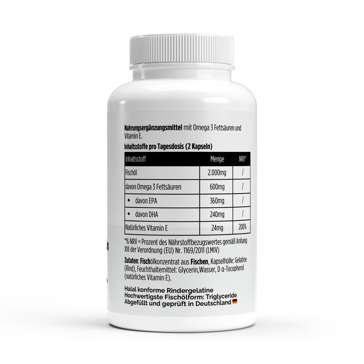 Omega 3 Triglyceride 18/12 (Halal Gelatin) - 120 Softgels