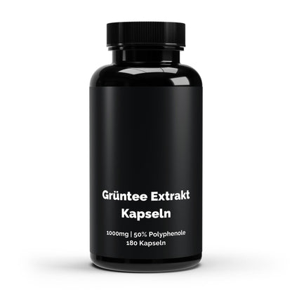 Green Tea Extract 1000 mg + Zinc/C/Piperine - 180 Vegan Capsules