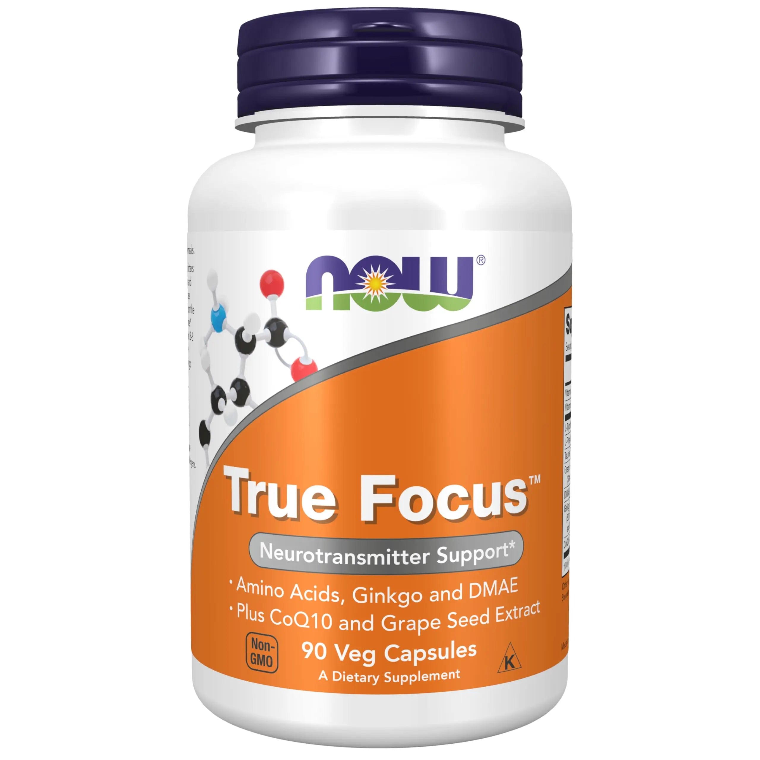 NOW Essential Focus Capsules: Amino, Ginkgo, DMAE + CoQ10 My Store
