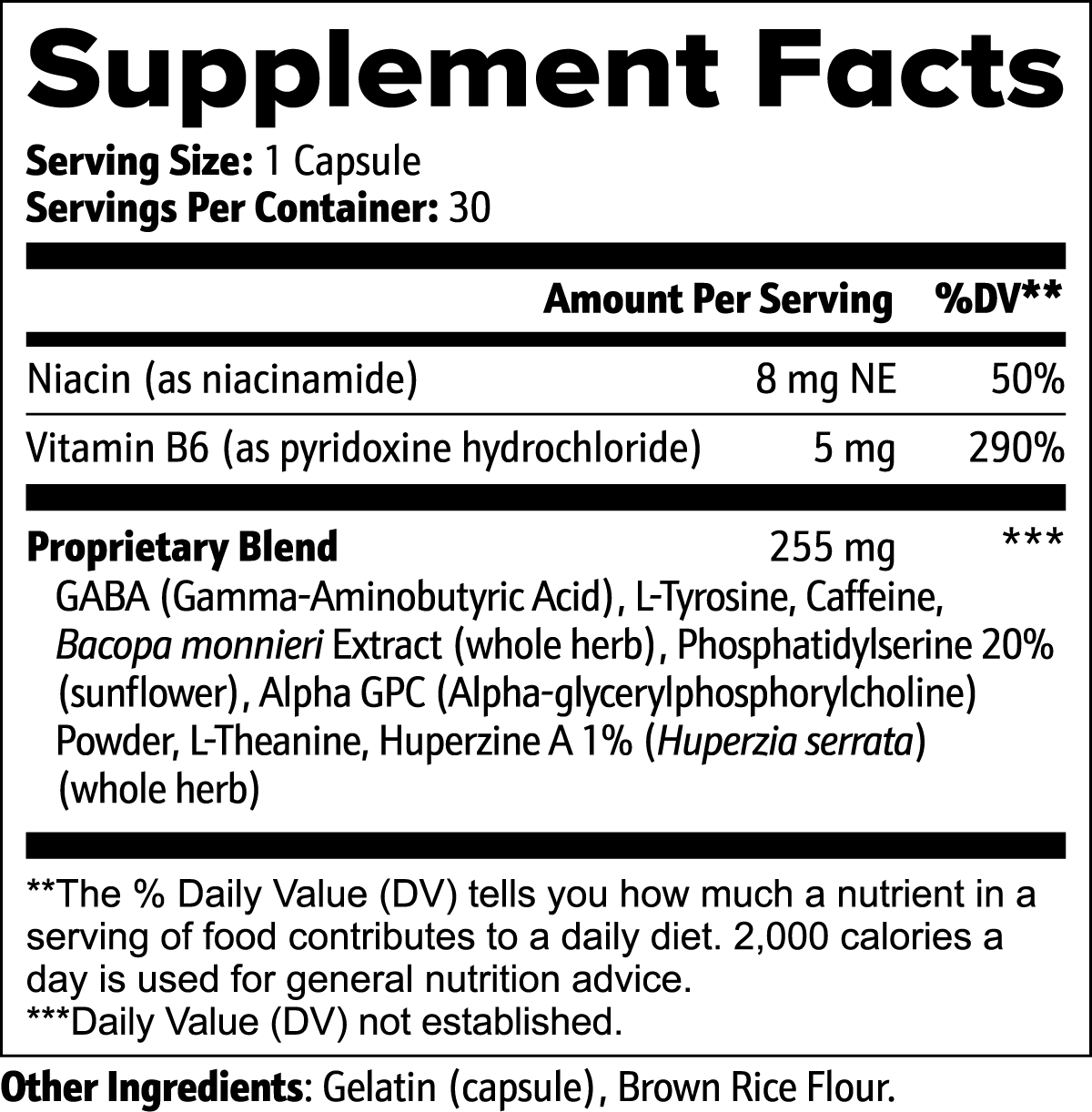 Mental Dominance dietary supplement – product information